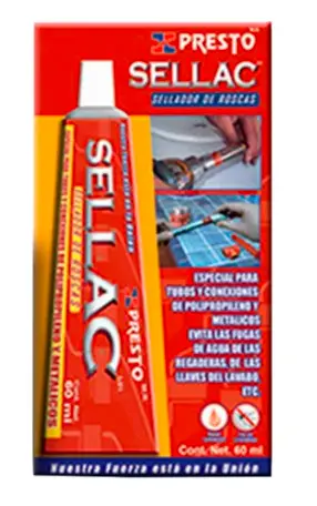 [PRE-1106] SELLADOR DE ROSCAS PRESTO SELLAC TUBO DE 60 ML