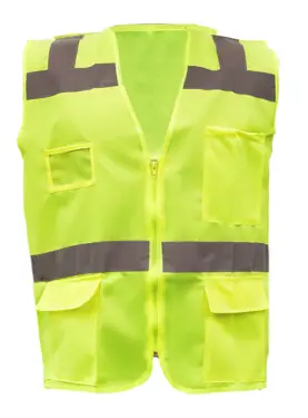 [LIC-CLR4001A] CHALECO LICA AMARILLO C/CIERRE Y REF