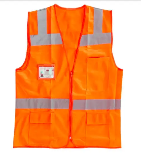 [LIC-CLR4001N] CHALECO LICA NARANJA C/CIERRE Y REF