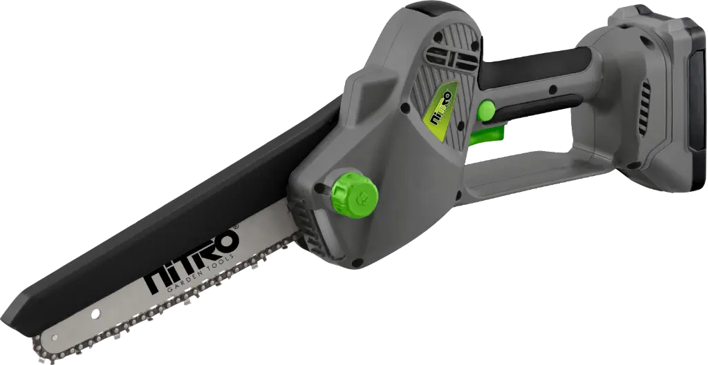 MOTOSIERRA INALÁMBRICA 420W, BRUSHLESS, BARRA DE 8", 1 BATERÍA 20V