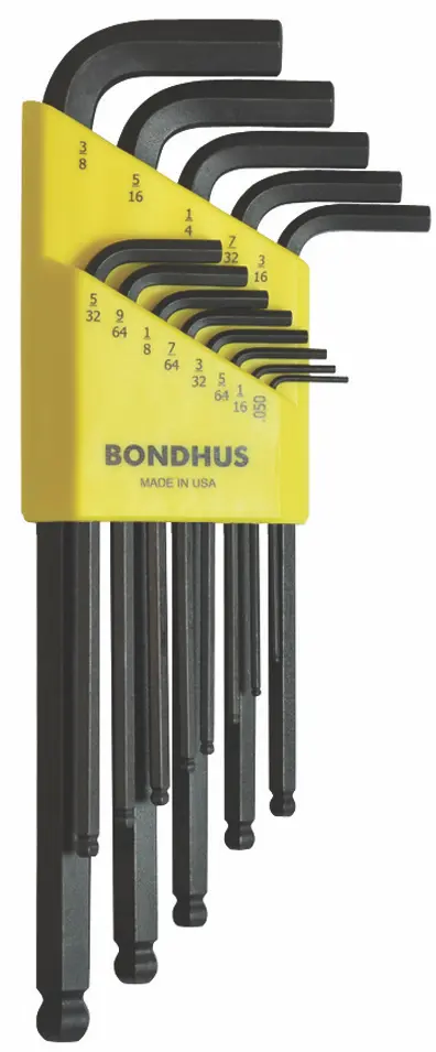 [BON-10937] JUEGO DE LLAVES HEXAGONALES P/BOLA STD 050-3/8 (13 PIEZAS)