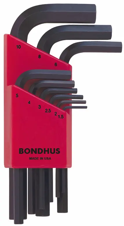JUEGO DE LLAVES BONDHUS METRICAS 1.5-10MM (9 PIEZAS)
