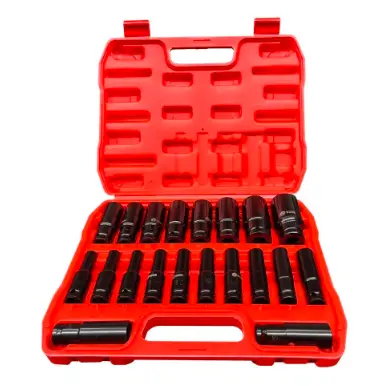 JUEGO DE DADOS DE IMPACTO CUADRO DE 1/2 8-32 MM (20 PIEZAS) 