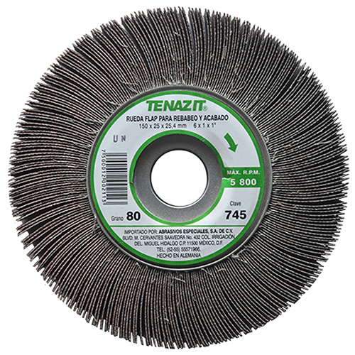 RUEDA FLAP 6 X 1 X 1 GRANO 80