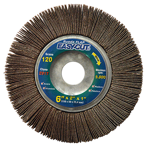 RUEDA FLAP 6 X 2 X 1 GRANO 120 (EASY CUT)