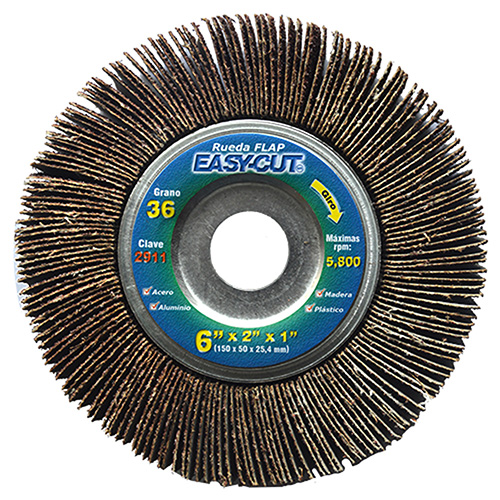 [AUS-2911] RUEDA FLAP 6 X 2 X 1 GRANO 36