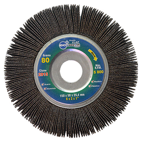 RUEDA FLAP 6 X 2 X 1 GRANO 80 (EASY CUT)
