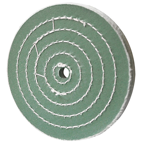 RUEDA DE TELA DE ALGODON P/PULIDO 6 X 1/2 COLOR VERDE