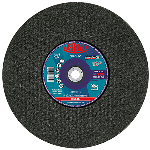 DISCO P/CORTE METAL 10 X 1/8 X 1 (PLANO)