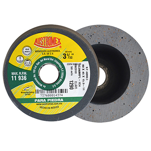 PIEDRA COPA SHELLAC 3 5/32 X 1-3/4 X 5/8-11(BD) GRANO 4 VERDE