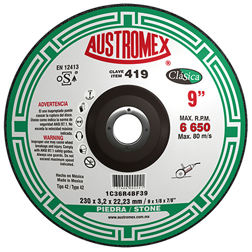 DISCO P/CORTE PIEDRA 9 X 1/8 X 7/8 (CUBO)