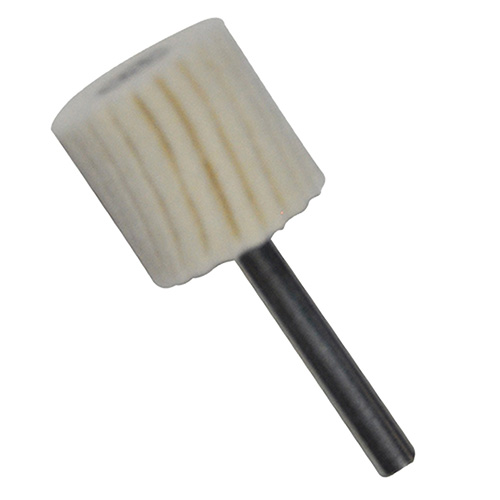 RUEDAS FLAP DE FELPA C/VASTAGO 1X1X1/4 P/PULIDO