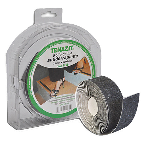 ROLLO DE CINTA ANTIDERRAPANTE NEGRA DE 1 X 5M