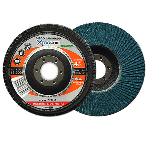 DISCO LAMINADO P/LIJAR 4 1/2 GRANO 60 100 LAMINAS