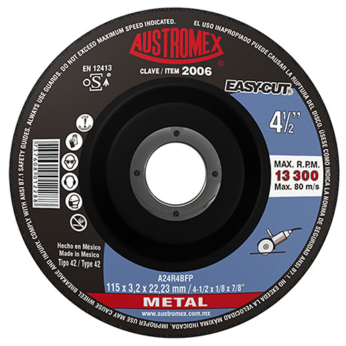 DISCO P/CORTE METAL 4 1/2 X 1/8 X 7/8 (CUBO) EASY CUT