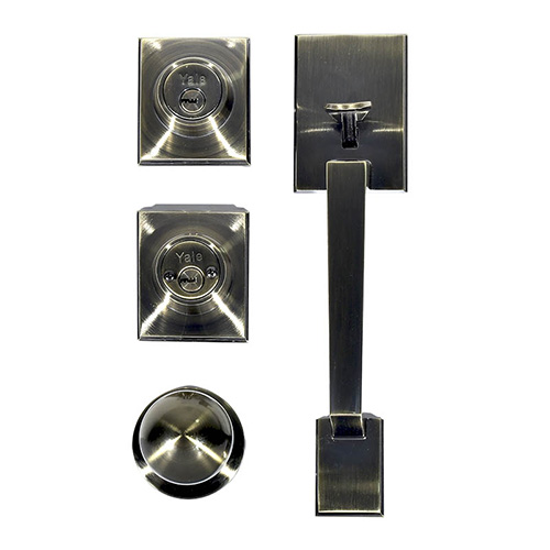 CERRADURA P/PUERTA PRINCIPAL (88372) NAPOLES LATON ANTIGUO LLAVE-LLAVE