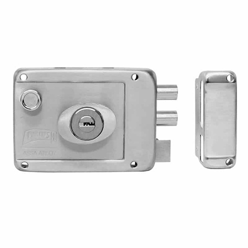 [PHI-MX2665] CERRADURA DE SOBREPONER MOD. HS-4200 IF IZQUIERDA ACERO INOX. C/MARIP. Y CIERRE (PHI-2665)