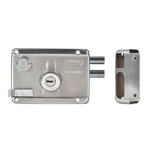 CERRADURA DE SOBREPONER HS-4100 IF IZQUIERDA ACERO INOX. C/2 BARRAS C/6 LLAVES (PHI-2663)