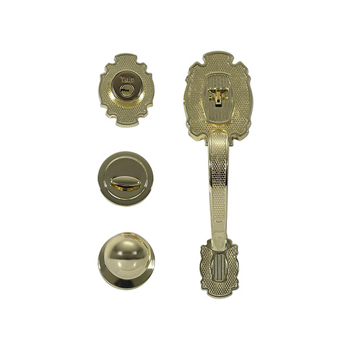 CERRADURA P/PUERTA PRINCIPAL (87558) RIVERA LATON PULIDO LLAVE-MARIPOSA (YAL-EUS3RIV)