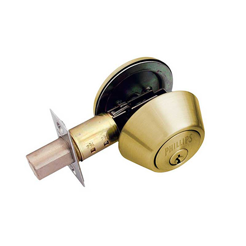 [PHI-MX81217] CERROJO P/SEGURIDAD LLAVE-LLAVE (81217) LATON PULIDO (BLISTER) (PHY-262P3XXB)