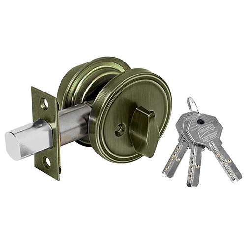 [PHI-MX5350] CERROJO P/SEGURIDAD LLAVE-MARIPOSA C/LLAVE DE PUNTOS LATON ANTIGUO (PHY-5350)