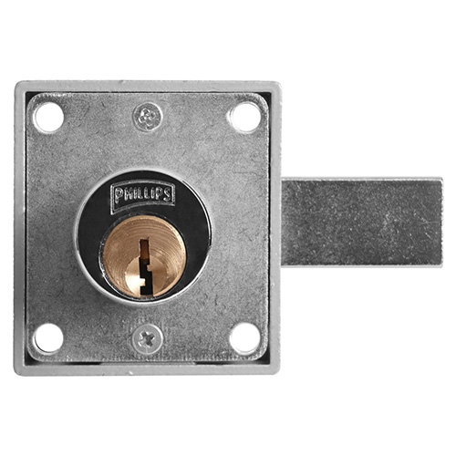 [PHI-MX33] CERRADURA P/CLOSET DE CAÑON LARGO CROMO (PHI-250C)