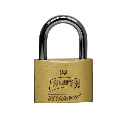 [PHI-MX241] CANDADO ESBELTO GANCHO CORTO LATON (PHI-18)