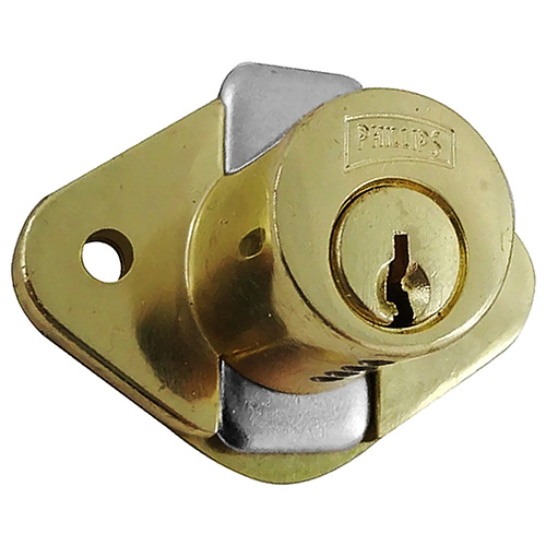 [PHI-MX2] CERRADURA P/ESCRITORIO Y CAJONES LATON* (PHI-21L)