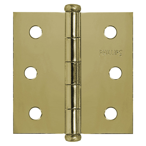 [PHI-MX224] BISAGRA CROMO PERNO SUELTO CABEZA PLANA 3 X 3 (GRANEL S/TORNILLOS) (PHI-830STLGR)