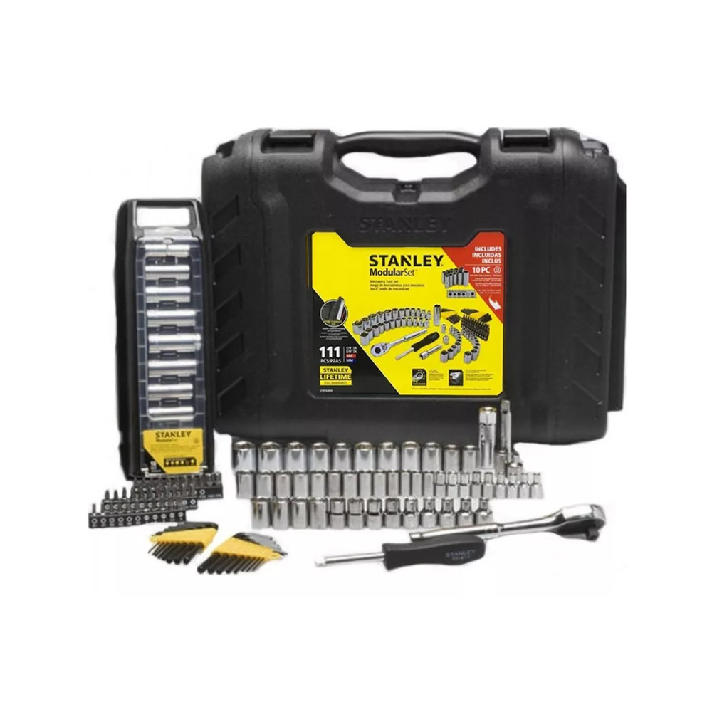 [STA-STMT82656] JUEGO DE MECANICO 111 PZAS. DE 1/4 Y 3/8 CROMADO