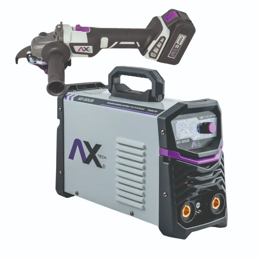 [AXT-257LCD-C5] SOLDADORA INVERSOR ELECTRODO Y TIG LIFT 250A CON CARETA DE DISEÑO Y AXT-ES115B DE REGALO