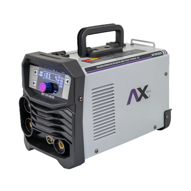 [AXT-EM120LED] SOLDADORA INVERSOR MICROALAMBRE 1 Kg / ELECTRODO Y TIG LIFT 120A, BI VOLTAJE
