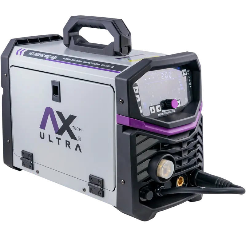 [AXT-EMTP200MULTITASK] SOLDADORA INVERSOR 4 EN 1, MIG/MAG, MMA, TIG Y PLASMA 200A, 110/220V
