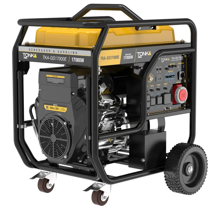 [TKA-GS17000E] GENERADOR 17000 Wtts, 28HP, 127/220V, MONOFASICO Y TRIFASICO, DOS PISTONES, MARCHA, BATERIA Y LLANTAS