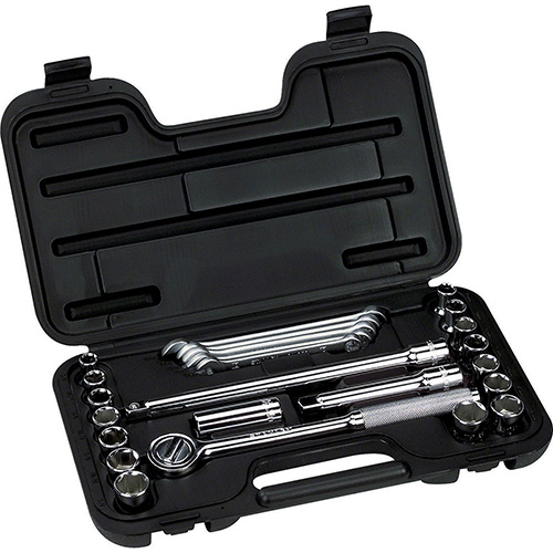 JUEGO DE MECANICO DE 1/2 25 PZAS. C/LLAVE COMB. MM Y DADOS STANDARD MM