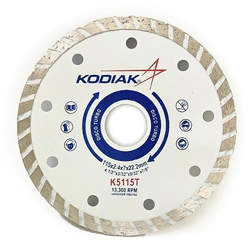 DISCO DE DIAMANTE P/USO GENERAL 4 1/2 X 7/8 ECONOM. TURBO