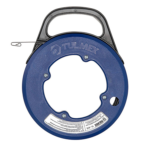 GUIA JALACABLE ALAMBRE PLANO 15M 1mm X 3mm CARRETE 8.5 EN CAJA