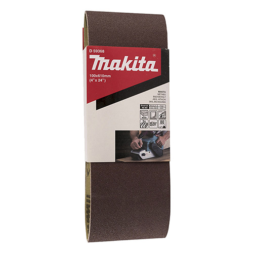 JUEGO DE BANDAS DE LIJA DE 4 X 24 GRANO 80 PARA MADERA Y METAL EN PAQUETE DE 3 PZAS (MAA-D59368)