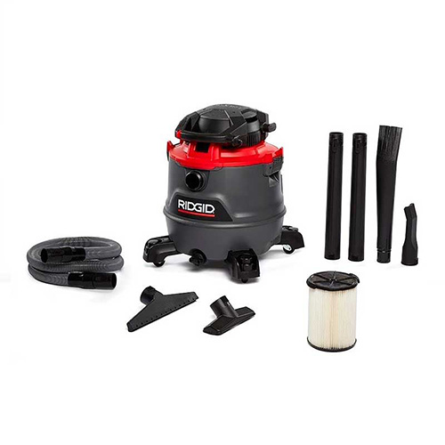 ASPIRADORA RIDGID DE 16 GALONES 6.5 HP C/CABEZAL DESMONTABLE (SEMI-INDUSTRIAL)