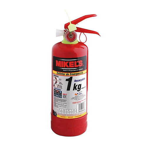 EXTINGUIDOR 1kg RECARGABLE TIPO ABC C/CINCHOS