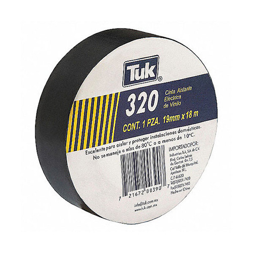 CINTA ELECTRICA VINIL 3/4 X 18m NEGRA TRADICIONAL