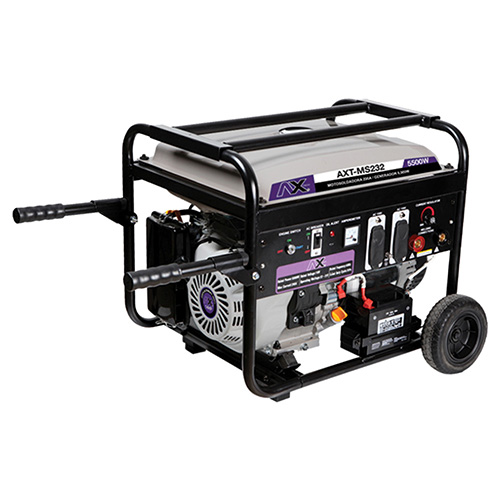 MOTOSOLDADORA A GASOLINA DE 5,000 WATTS 15 HP 120 V 50-230 AMP