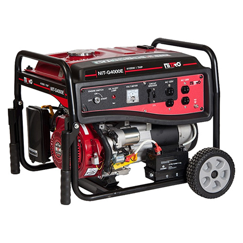 [NIT-G4000E] GENERADOR A GASOLINA 4,100 W 7 HP 120 V/60Hz (4 TIEMPOS) C/MARCHA, BAT. Y MANERA
