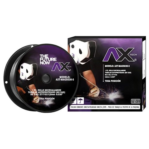 [AXT-MAGS030-5] ROLLO DE MICROALAMBRE TUBULAR (NO GAS) 5Kg 0.030 E71T-GS PARA USO SIN GAS