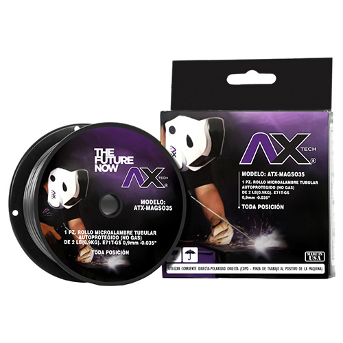 ROLLO DE MICROALAMBRE TUBULAR P/USO SIN GAS ROLLO DE 1kg DE .035