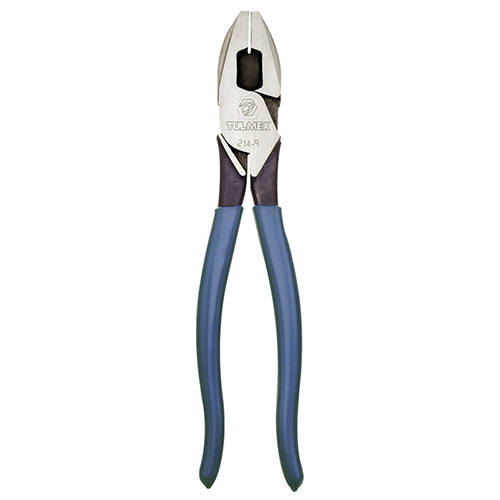 [TUL-D215-9] PINZA ELECTRICISTA ALTA PALANCA DE 9 C/JALAGUIA Y PONCHADOR D/TERMINALES BLISTER