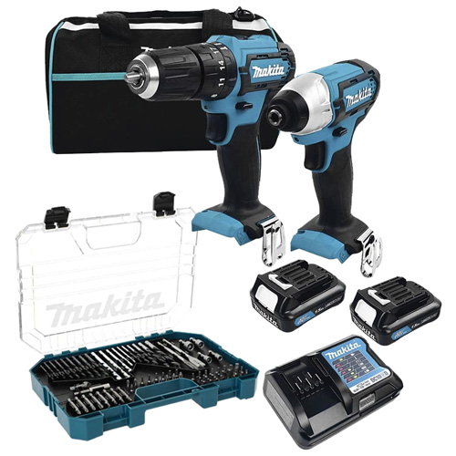 COMBO TALADRO/ROTOM./DESTORN. DE IMPACTO 18 V C/2 BAT. 1.5 AMP + ESTUCHE 75 ACC.