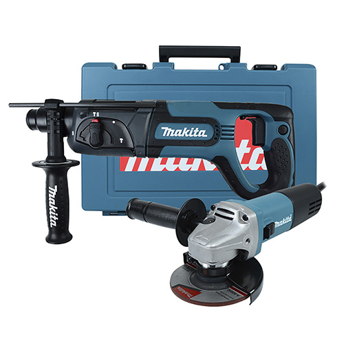 COMBO ROTOMARTILLO SDS PLUS 15/16 + MINIESMERILADORA 4 1/2 9557NBG