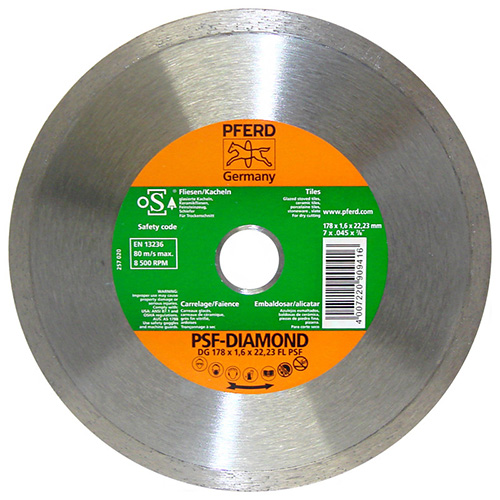 DISCO DE DIAMANTE 7 RIN CONTINUO PS FORTE (7 X 1/16 X 7/8)