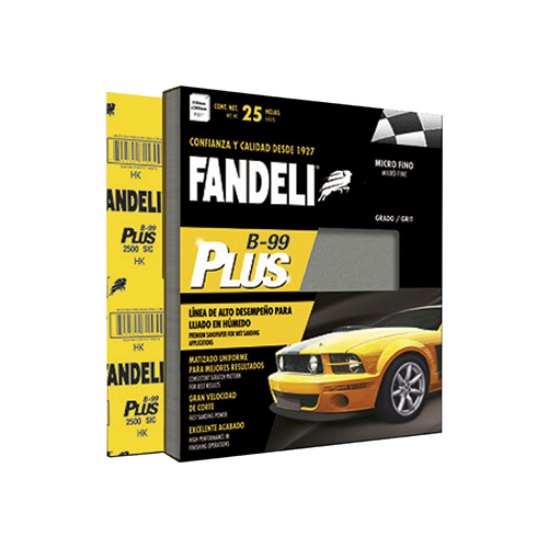LIJA DE AGUA B99 PLUS MICROFINA GRANO 2500 (PAQ. 25 PZAS.)
